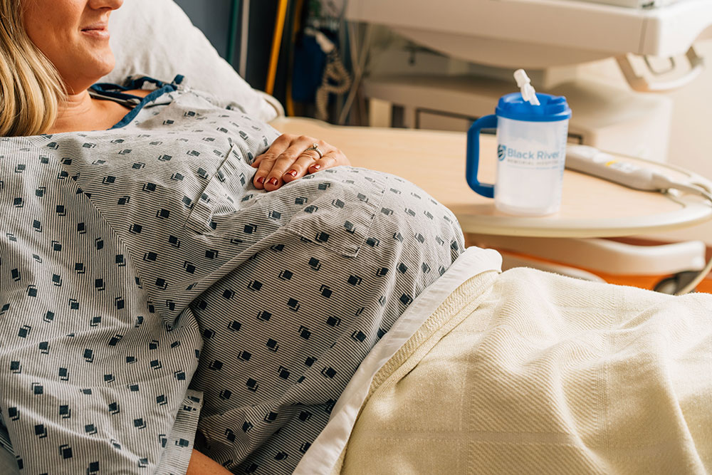 An pregnant patient in the obstetrics department of BRMH